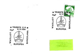 ITALIA ITALY - 1994 TRIESTE Lotteria Europea BARCOLANA Su Busta Viaggiata - 8646 - 1991-00: Marcofilia