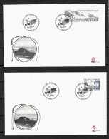 2003 Joint Greenland And Denmark, 2 FDC'S GREENLAND WITH STAMP: Greenland Expedition - Emissions Communes