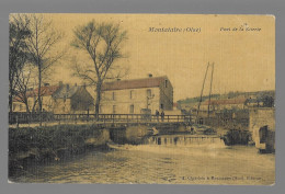 Montataire, Pont De La Scierie, Carte Colorisée Toilée (A18p24) - Montataire