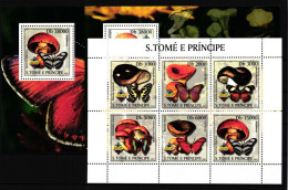 Sao Tome E Principe 2007-2012 Und Block 427 Und 428 Postfrisch Kleinbogen #GY973 - Sao Tome And Principe