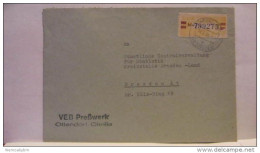 Dienst/ZKD: Brief ZKD-Streifen Nr.=M 799 273= Abs: VEB Preßwerk Ottendorf-Okrilla Vom 13.6.59 Knr: 25 M - Covers & Documents