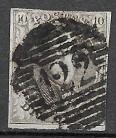 OBP10 Met 4 Randen (boven Geraakt) En Met Balkstempel P122 Turnhout (zie Scans) - 1858-1862 Medaillen (9/12)