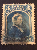 NEWFOUNDLAND   SG 42  3c Blue  FU - 1865-1902