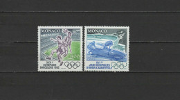 Monaco 1992 Olympic Games Barcelona / Albertville, Football Soccer Etc. Set Of 2 MNH - Summer 1992: Barcelona