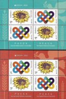 RUMANIA /ROMANIA /RUMÄNIEN /ROUMANIE -EUROPA 2023 -"PEACE –The Highest Value Of Humanity".- SOUVENIR SHEET Type 1 + 2 - 2023