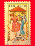 BRASILE - Usato - 1982 - Mostra Filatelica LUBRAPEX '82 - Danza - 80.00 - Used Stamps