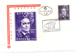 Österreich 1962 MiNr.: 1109 Nestroy Ersttag; Austria FDC Scott: 682 YT: 948 Sg: 1386 - FDC
