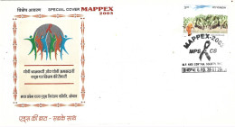 INDE. Enveloppe Commémorative De 2003. Mappex 2003 SIDA. RARE - Malattie