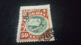 LİBERYA-1900-10-    50   C      DAMGALI - Liberia