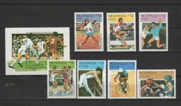 Nicaragua 1990 Olympic Games Barcelona, Football Soccer, Handball, Basketball, Cycling Etc. Set Of 7 + S/s MNH - Verano 1992: Barcelona