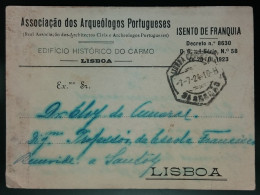 ISENTO DE FRANQUIA - ASSOCIAÇÂO DOS ARQUEOLÓGOS PORTUGUESES - Lettres & Documents