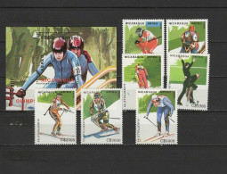 Nicaragua 1989 Olympic Games Albertville Set Of 7 + S/s MNH - Hiver 1992: Albertville