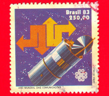 BRASILE - Usato - 1983 - Anno Mondiale Delle Telecomunicazioni - Satellite - 250.00 - Oblitérés