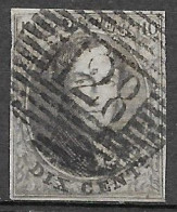 OBP10 Met 4 Randen En Gebuur, Met Balkstempel P128 Waereghem (zie Scans) - 1858-1862 Medallions (9/12)