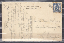 Postkaart Naar Lint Met Langstempel Zoerle-Parwijs - Linear Postmarks