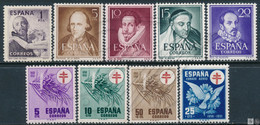 España   - Año Completo -  1950 Sin 1075/83 / Foto Generica ** - Années Complètes