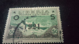 LİBERYA-1900-10-    50   C      DAMGALI - Liberia