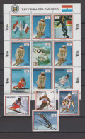 Paraguay 1990 Olympic Games Albertville Sheetlet + 4 Stamps MNH - Winter 1992: Albertville