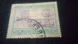 LİBERYA-1920-30-    10   C      DAMGALI - Liberia