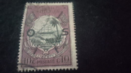 LİBERYA-1920-30-    10   C      DAMGALI - Liberia