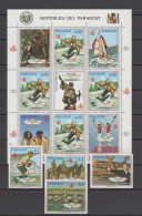 Paraguay 1989 Olympic Games Barcelona, Equestrian, Rowing Etc. Sheetlet + 4 Stamps MNH - Sommer 1992: Barcelone