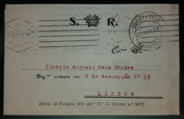 ISENTO DE FRANQUIA - S.R - VILA FRANCA DE XIRA - Lettres & Documents