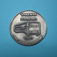 Belgien Medaille VOLVO Truck 1. Jumbo Transport, Blei, Im Original-Etui (EM358 - Zonder Classificatie