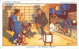 Illustration De H GERVESE , Croquis D'escale , Nagasaki , Restaurant Japonais , * 488 34 - Gervese, H.