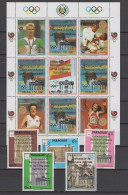 Paraguay 1991 Olympic Games Barcelona, Swimming, Judo Etc. Sheetlet + 5 Stamps With Silver Overprint MNH - Summer 1992: Barcelona