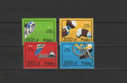 Poland 1992 Olympic Games Barcelona, Fencing, Boxing, Athletics, Cycling Set Of 4 MNH - Verano 1992: Barcelona