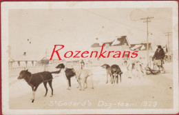 Original Old Photo Emile St. Godard Dog Team - Sled Sledding Race The Pas Manitoba Canada (Olympic Gold Medal Winner) - Autres & Non Classés