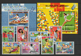 Romania 1992 Olympic Games Barcelona, Space, Rowing, Fencing, Handball Etc. Set Of 8 + 2 S/s MNH - Zomer 1992: Barcelona