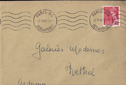 TYPE MERCURE N° 412  SUR LETTRE DE PARIS / 1940-41 - 1938-42 Mercure