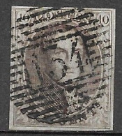 OBP10 Met 4 Randen En Met Balkstempel P134 Zele (zie Scans) - 1858-1862 Medaillen (9/12)