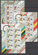 USSR Russia 1991 Olympic Games Barcelona, Rowing, Athletics, Football Soccer Set Of 3 Sheetlets MNH - Estate 1992: Barcellona