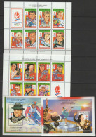 St. Vincent 1992 Olympic Games Albertville Set Of 2 Sheetlets + 2 S/s MNH - Invierno 1992: Albertville