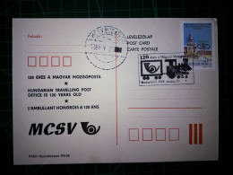 HONGRIE, Entier Postal Avec Cachet Spécial "train Pour Budapest 1988". - Interi Postali