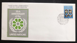 UNITED NATIONS, Uncirculated FDC « 35 TH ANNIVERSARY OF UNITED NATIONS », 1980 - ONU