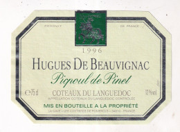 Etiquette De Vin  - HUGUES DE BEAUVIGNAC - Autres & Non Classés