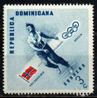 REPUBBLICA DOMENICANA - 1957 - EGI DANIELSEN - MEDAGLIA DELLE OLIMPIADI DI MELBOURNE - MNH - Dominican Republic