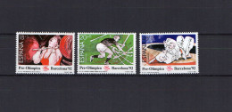 Spain 1990 Olympic Games Barcelona, Weightlifting, Hockey, Judo Set Of 3 MNH - Verano 1992: Barcelona