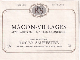 Etiquette De Vin MÂCON-VILLAGES - Altri & Non Classificati