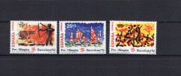 Spain 1992 Olympic Games Barcelona, Archery, Sailing, Volleyball Set Of 3 MNH - Verano 1992: Barcelona