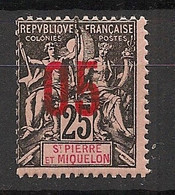 SPM - 1912 - N°YT. 98 - Type Groupe 05 Sur 25c - Neuf Luxe ** / MNH / Postfrisch - Nuevos