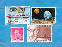 SPAGNA °- 1987 -  Unif. 2493-2494-2496-2498  Usato - Used Stamps