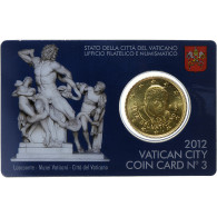 Vatican, 50 Euro Cent, Pape Benoit XVI, Coin Card.FDC, 2012, Rome, Or Nordique - Vaticano