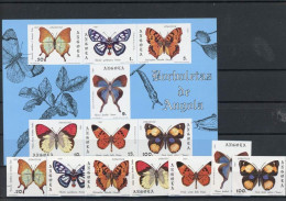 Angola 663-669 B, Block 6 Postfrisch Schmetterling #GL886 - Angola