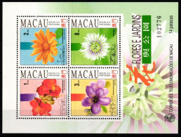 Macau Block 23 Postfrisch Blumen #JV708 - Otros & Sin Clasificación