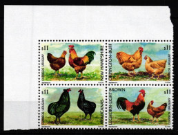 Uruguay 2608-2611 Postfrisch Als 4er Block, Hühnerrassen #JV548 - Uruguay