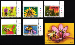 Namibia Block 60 + 1120-1124 Postfrisch Bienen #JV590 - Namibië (1990- ...)